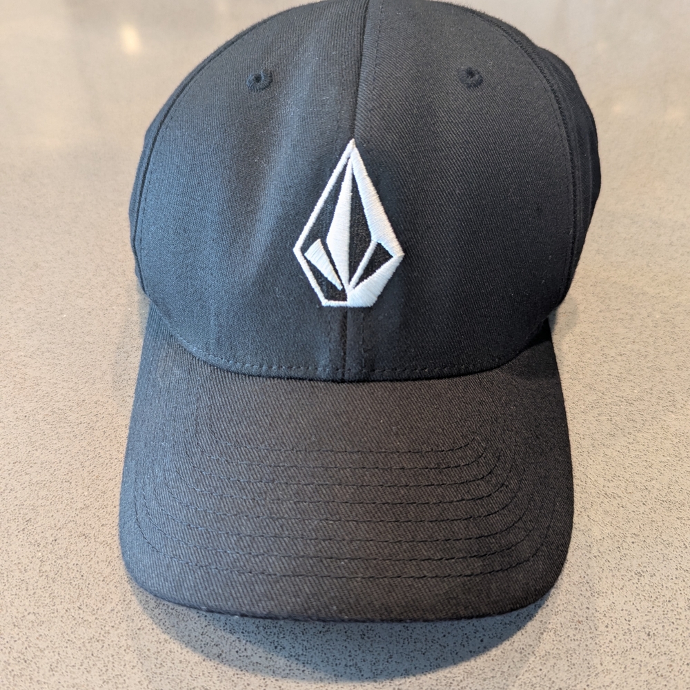 Black Volcom Cap with White Logo